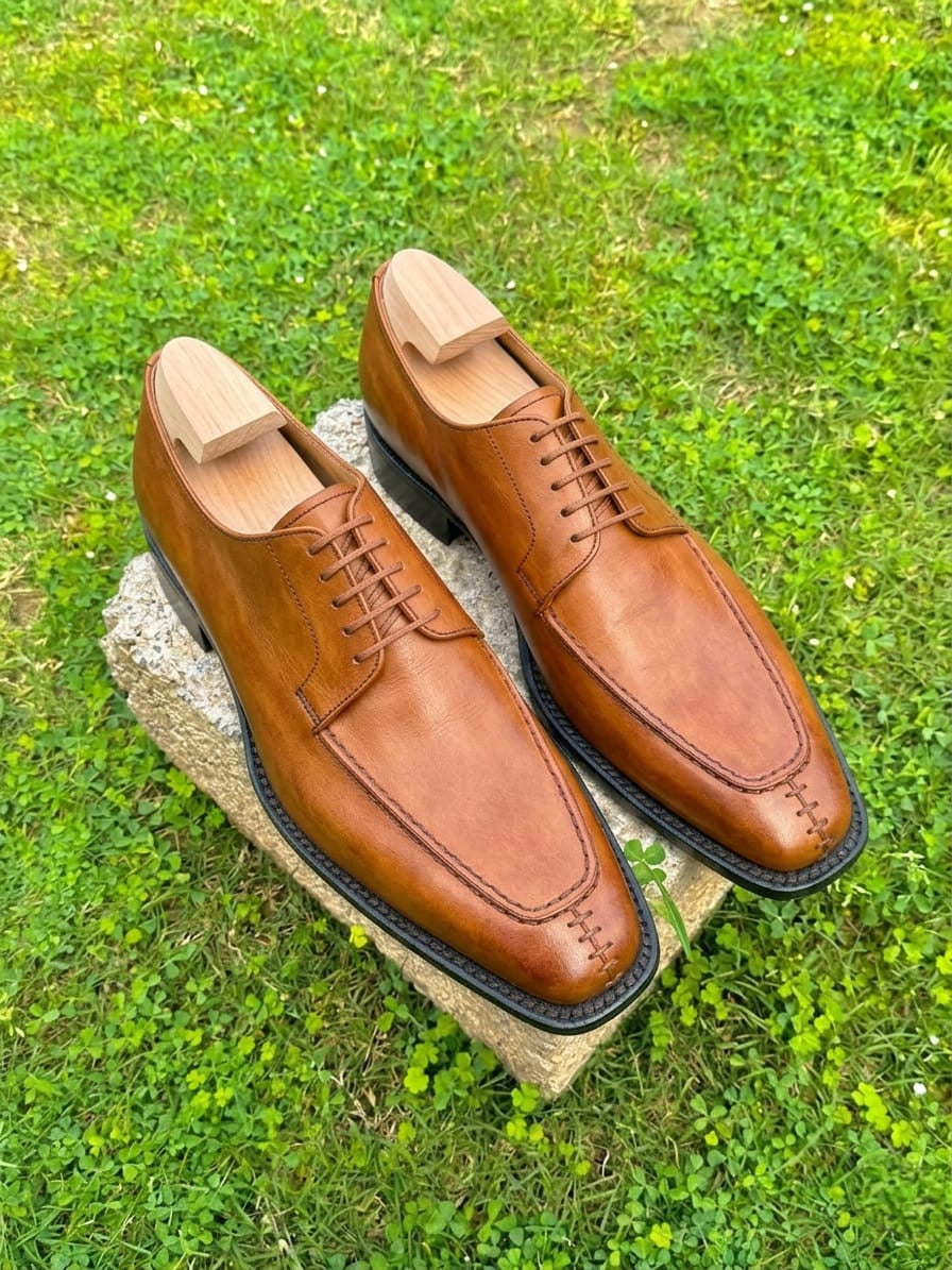 Tan Slip toe derby