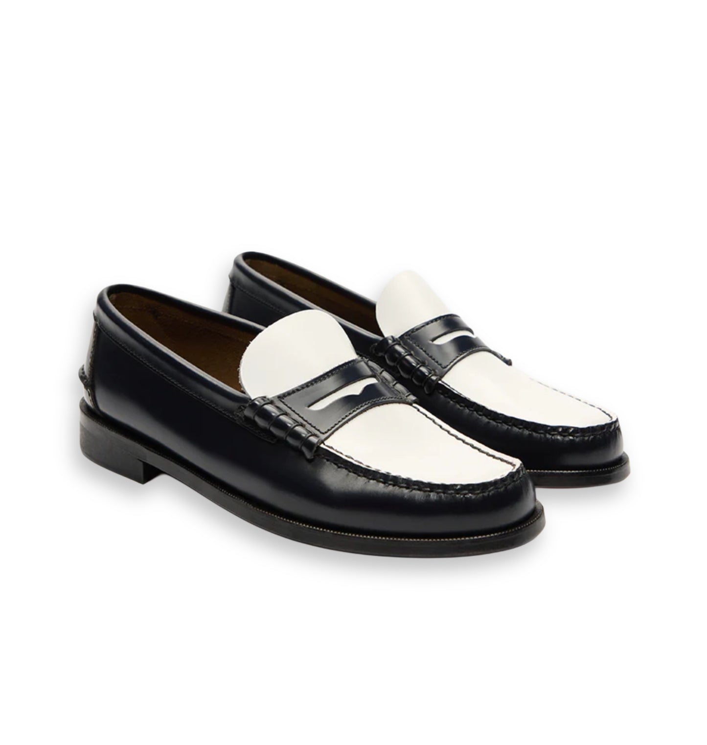 Black&white Penny loafers