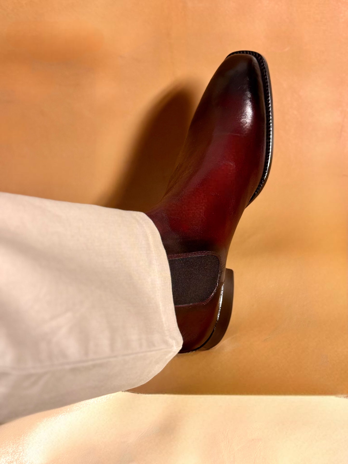 Burgundy Chelsea boots