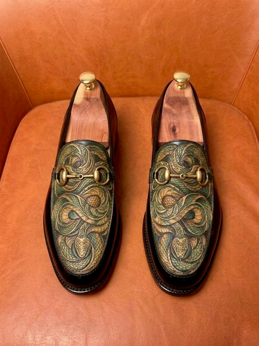 The ouroboros penny loafers