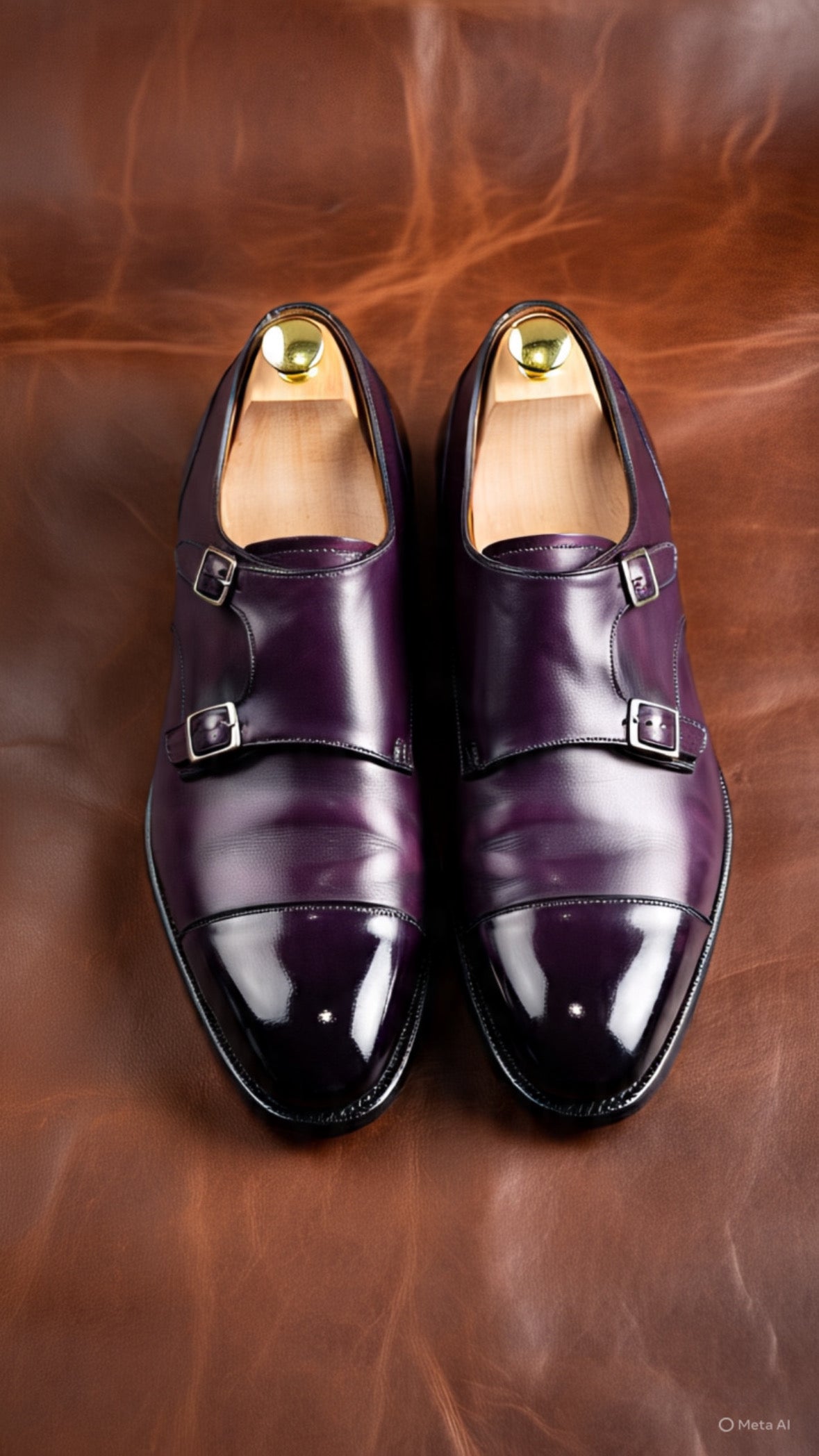 Purple patine monkstrap