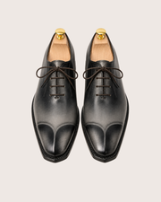 Smoked gray sculpted toe oxford
