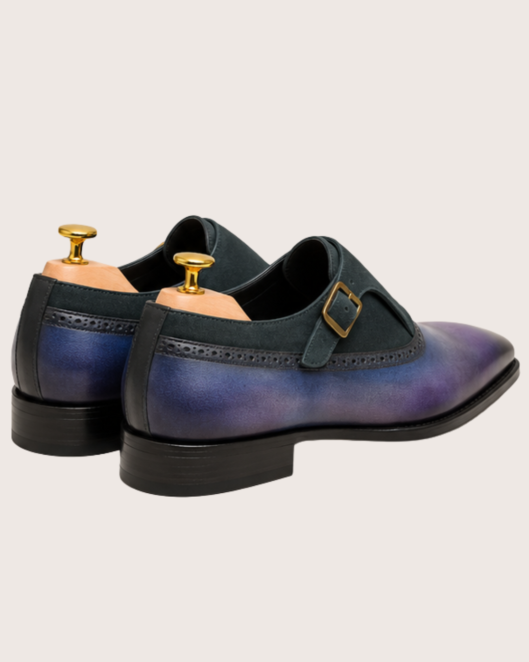 Blue & purple patina monkstrap
