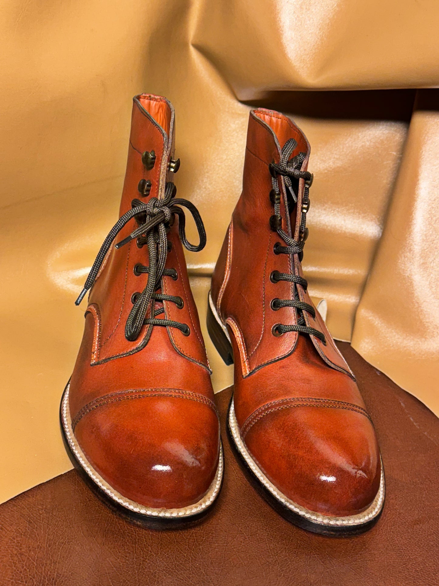 Brown oxford boots