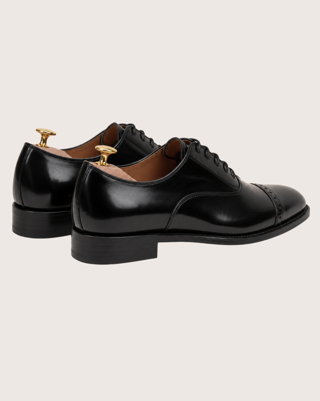 Black captoe oxford A-21