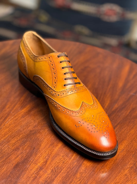 Gold semi brogue oxford