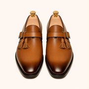 Tan & brown tassel monkstrap