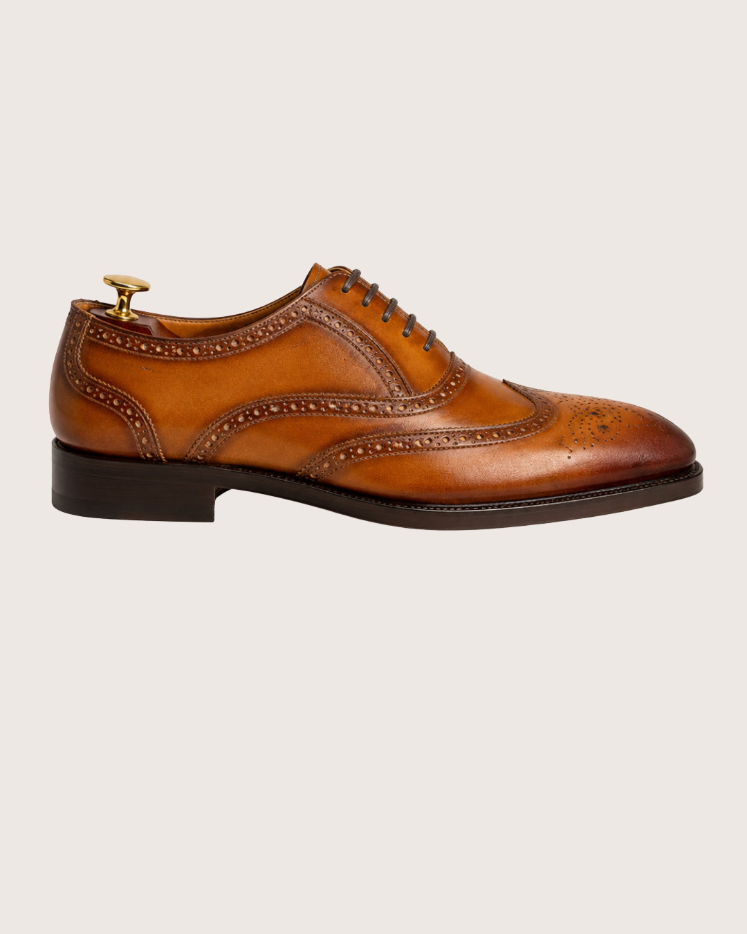 Tan wingtip Oxford