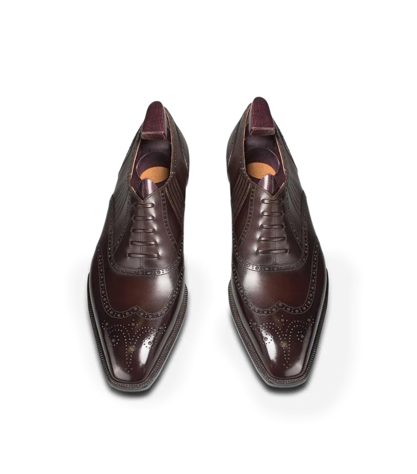 dark brown semi brogue oxford