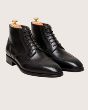 Black Derby Boots for Men, Handmade & Welted
