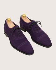 Purple suede oxford