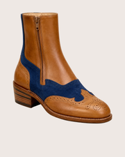 Tan High heel zipper boots
