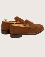 The Butterfly — Men's Brown Suede Penny Loafers