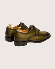 Olive green patina derby
