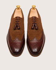 Brow suede leather oxford