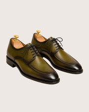 Olive green patina derby