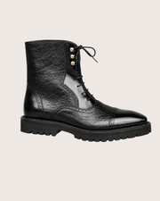 Black Norwegian Stitch Boots