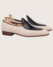 Suede & Crocodile Belgian Loafer