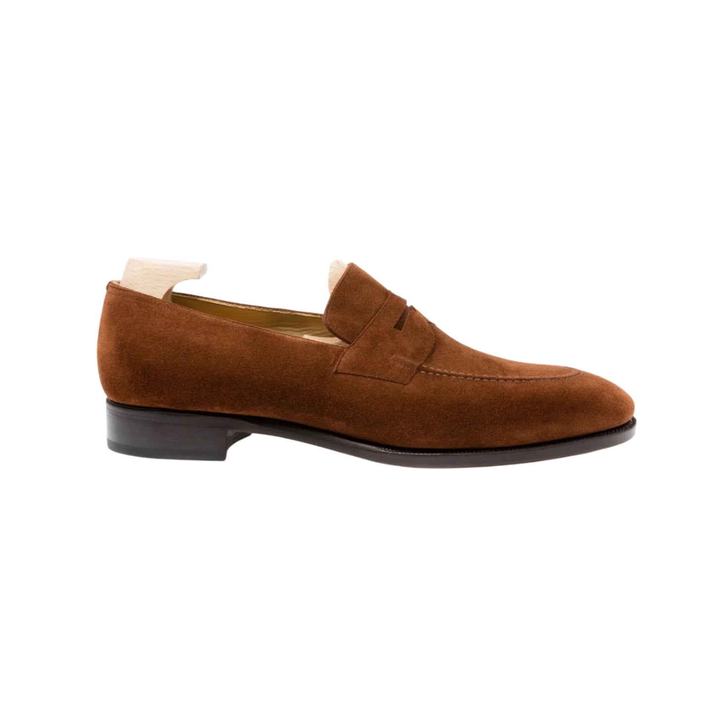 Suede penny loafers