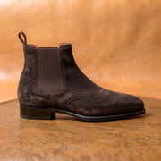 Dark brown wingtip chelsea