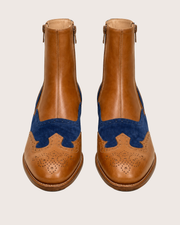 Tan High heel zipper boots