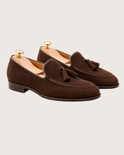 Dark brown tassel loafers