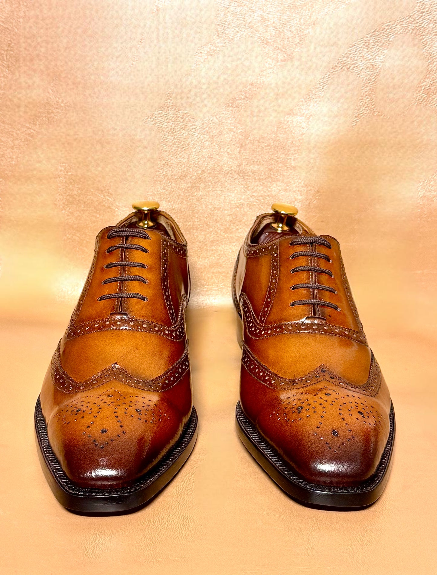 Tan wingtip Oxford