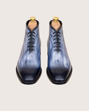Gray Chukka Boots for Men | Hand Painted Patina, Welted