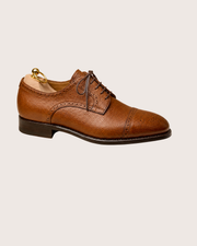 Tan Semi-brogue derby