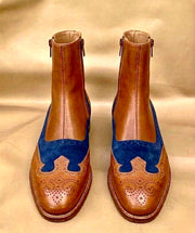 Tan High heel zipper boots