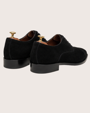 Black suede oxford