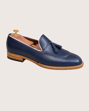 Blue Splittoe Tassels Loafers