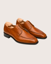 Tan Split Toe Derby Shoes for Men | Hand Welted