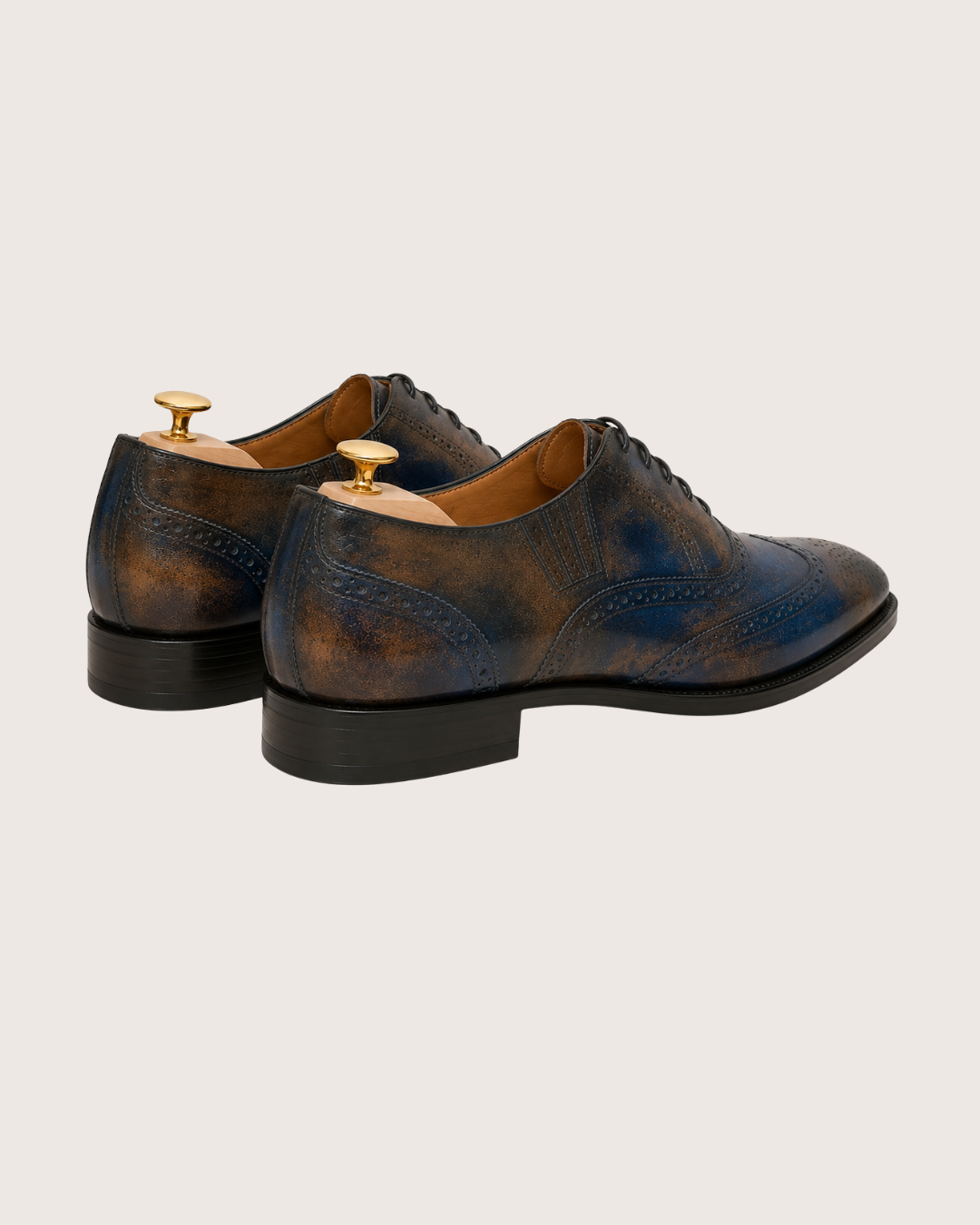 Blue & brown patina lazyman oxford