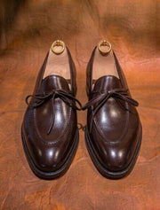Dark brown bow loafers