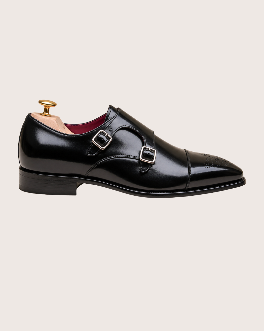 Black Double monkstrap