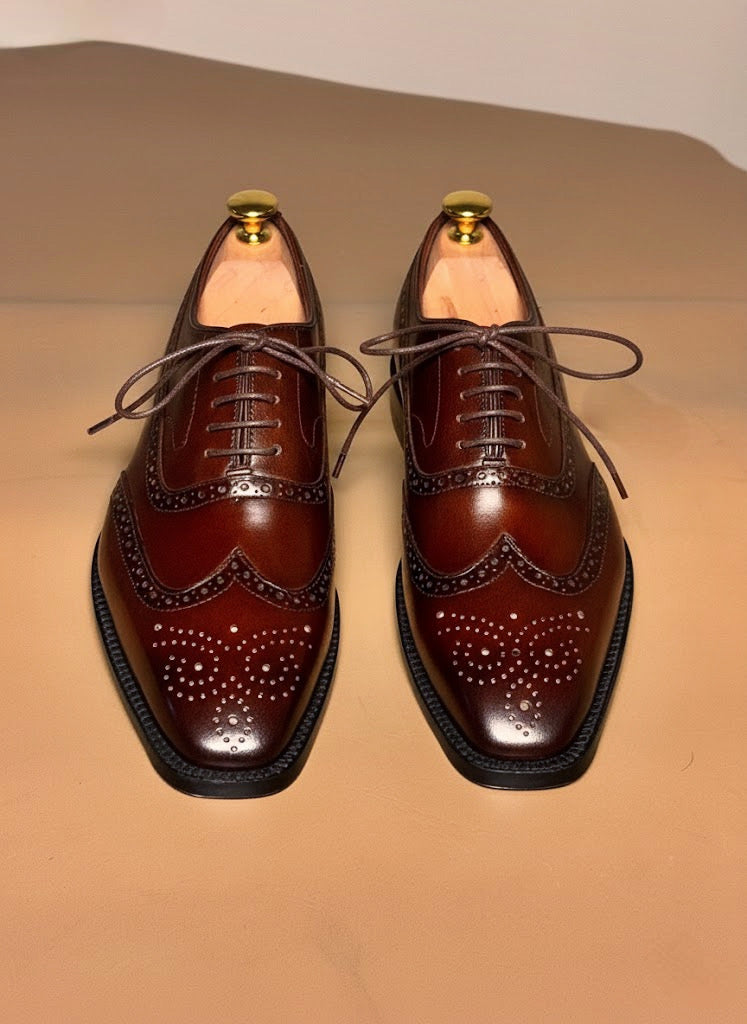Mahogany wingtip oxford