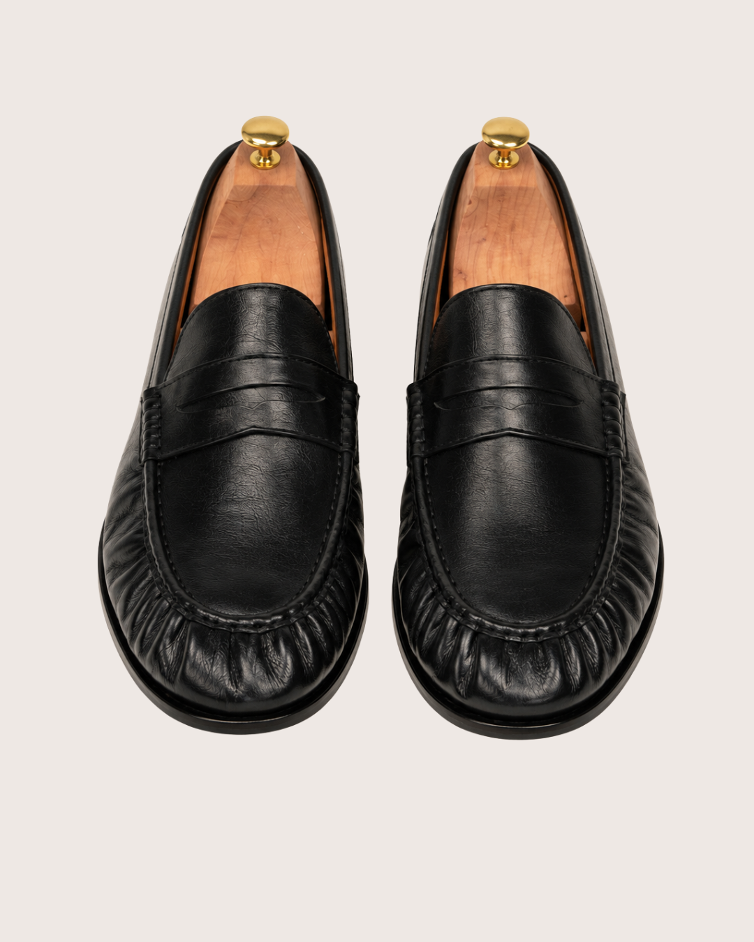 Black Elite Penny Loafers