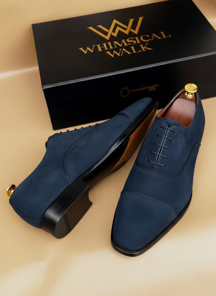 Navy suede oxford