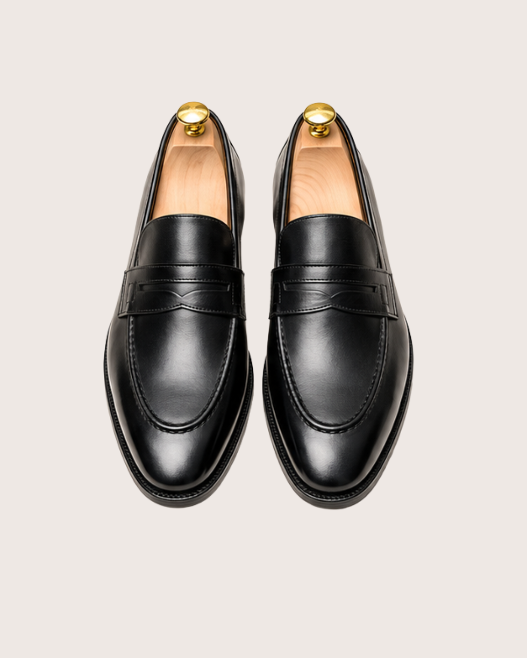 Black penny loafers