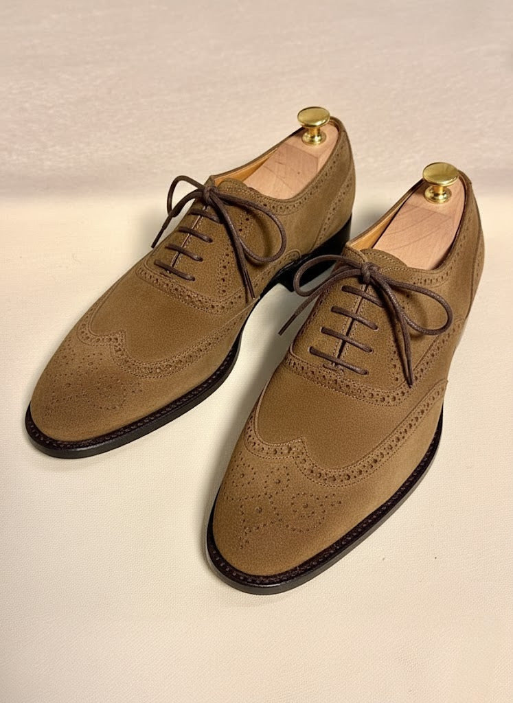 Suede wingtip oxford