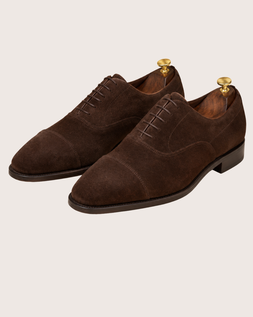 Dark brown suede oxford
