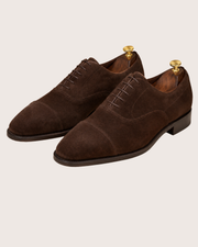 Dark brown suede oxford