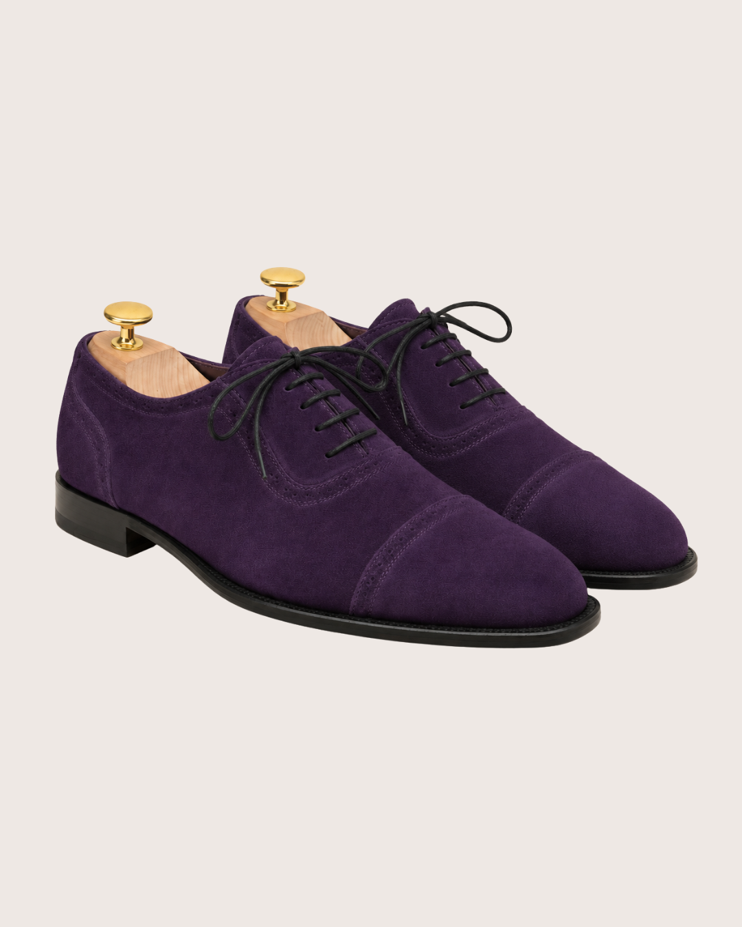 Purple suede oxford