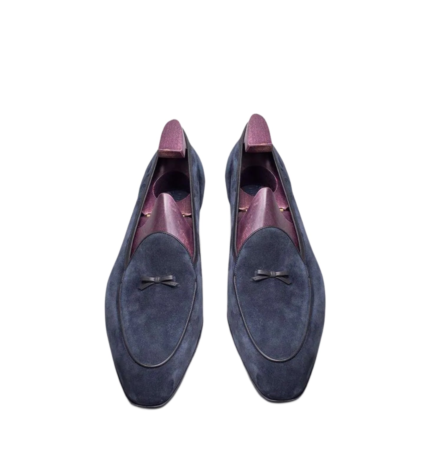 Blue tassel loafers