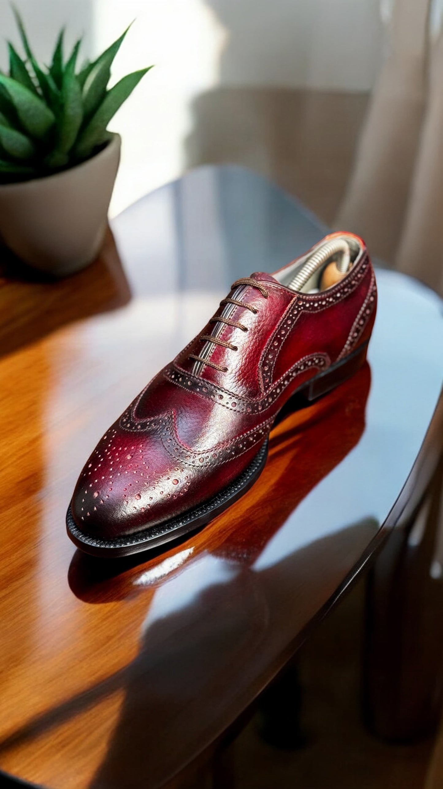 Burgandy grains leather oxford