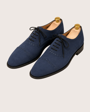 navy blue suede oxford