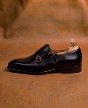 Men's Black Double Monk Strap Boots