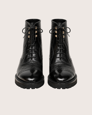 Black Norwegian Stitch Boots