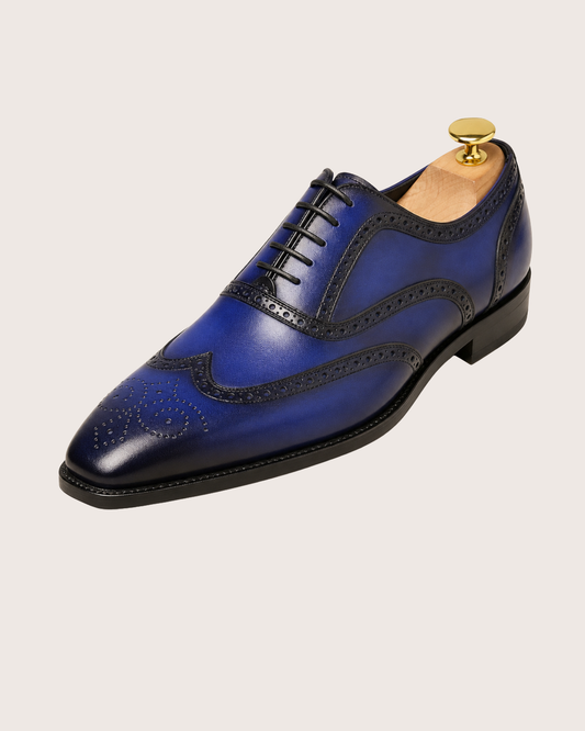 Blue wingtip oxford